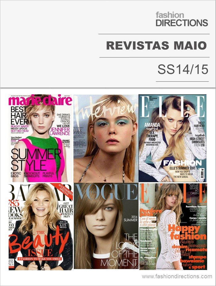 Revistas Internacionais Maio 2014 - tendências verão 2015 Fashion Directions