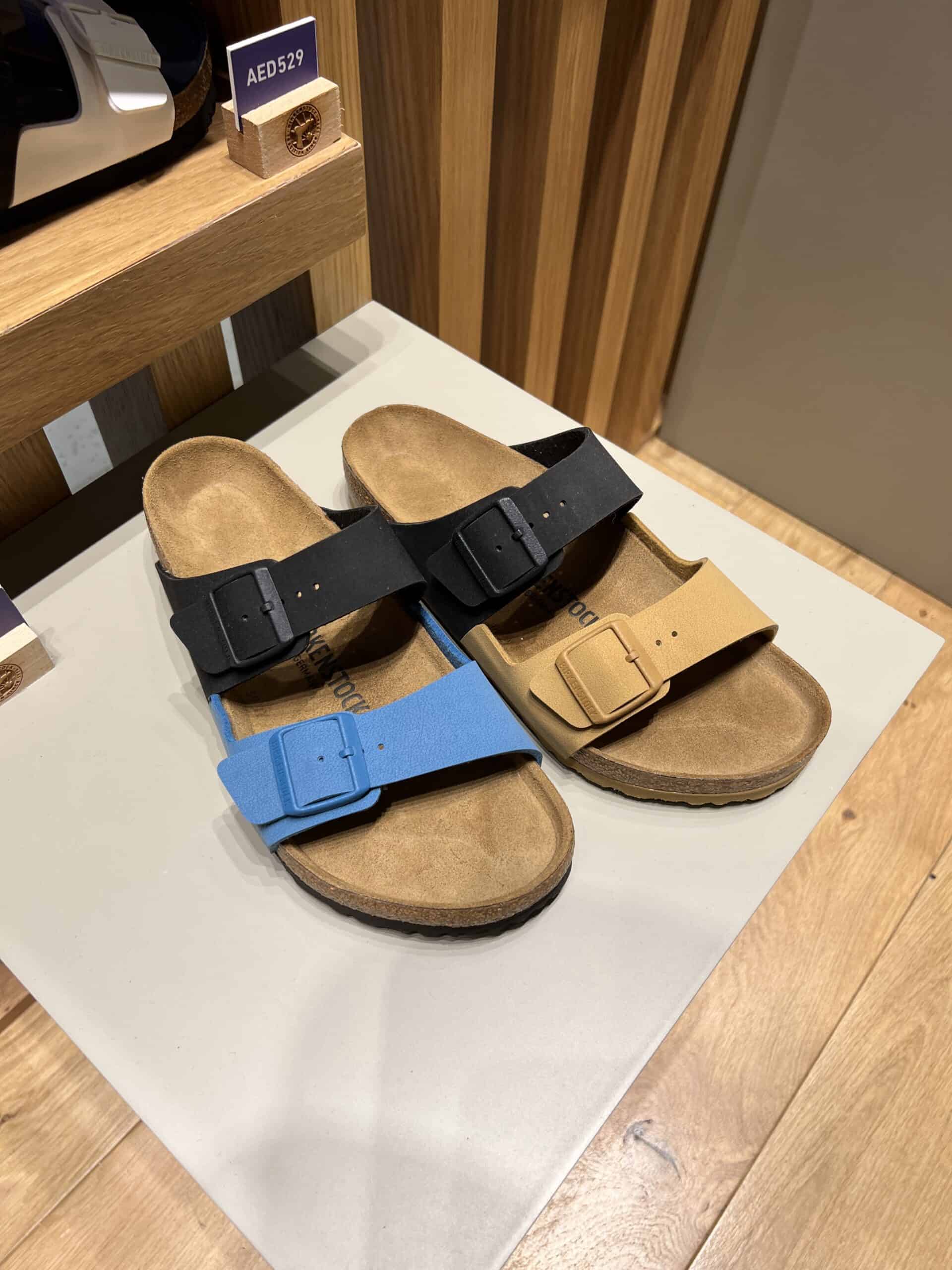 5 retail women ss23 flat sandals slide crepe soles anatomic leather buckles beige black blue birckenstok