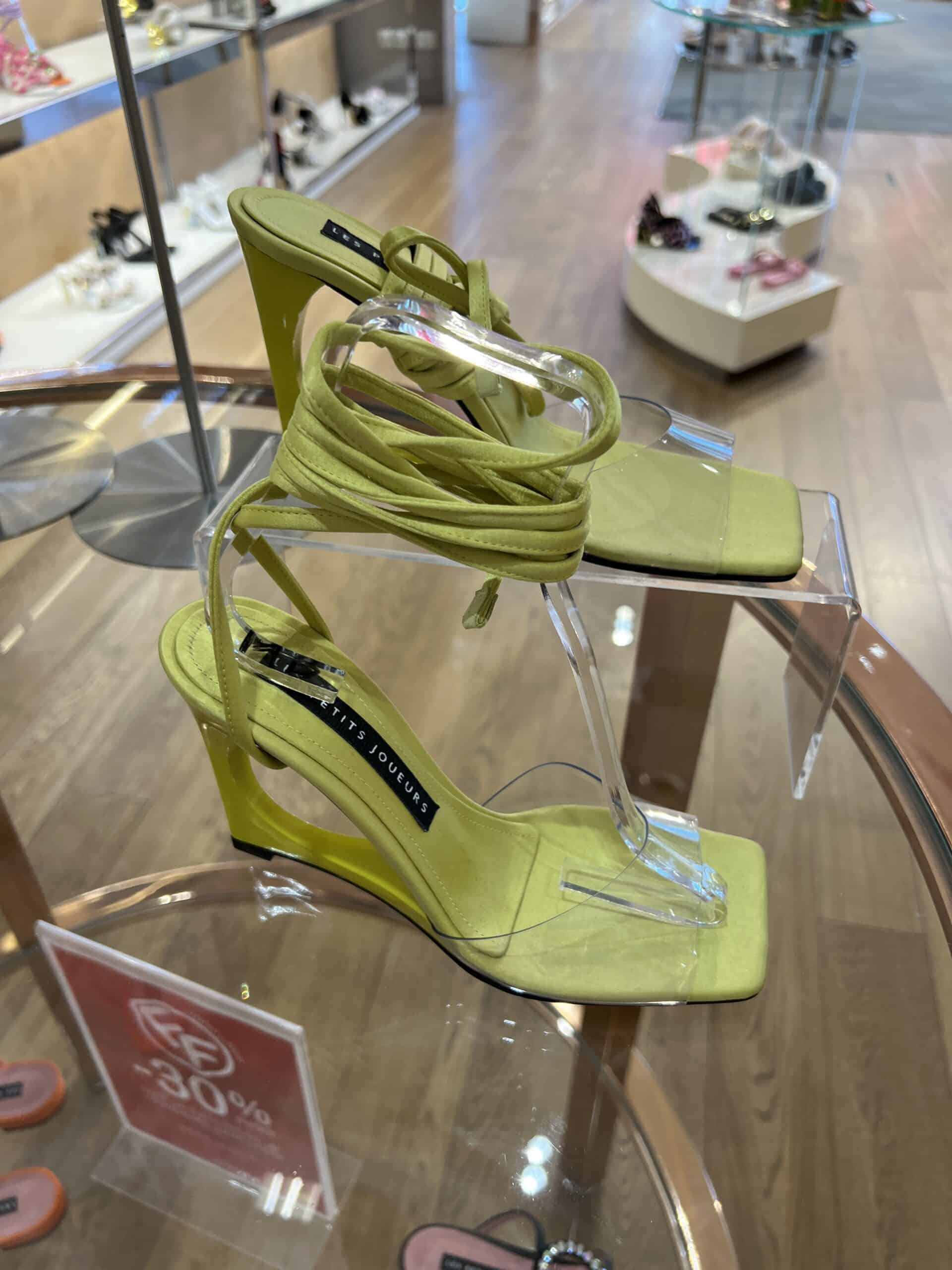 5 retail women ss23 lsandals lace up wedge feature square satin yellow lafayette
