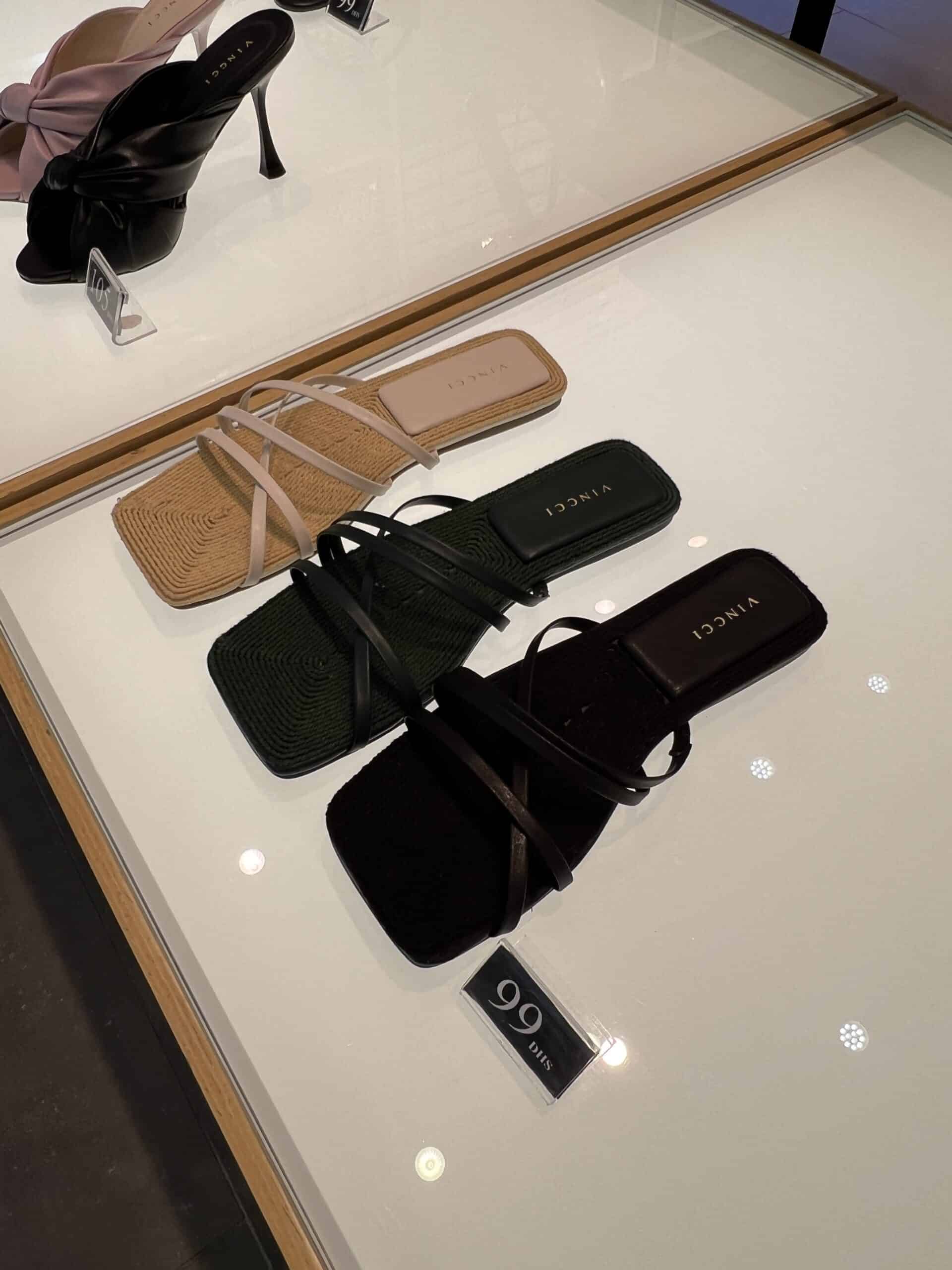 retail women ss23 flat sandals slide strappy leather naturals beige black green vincci