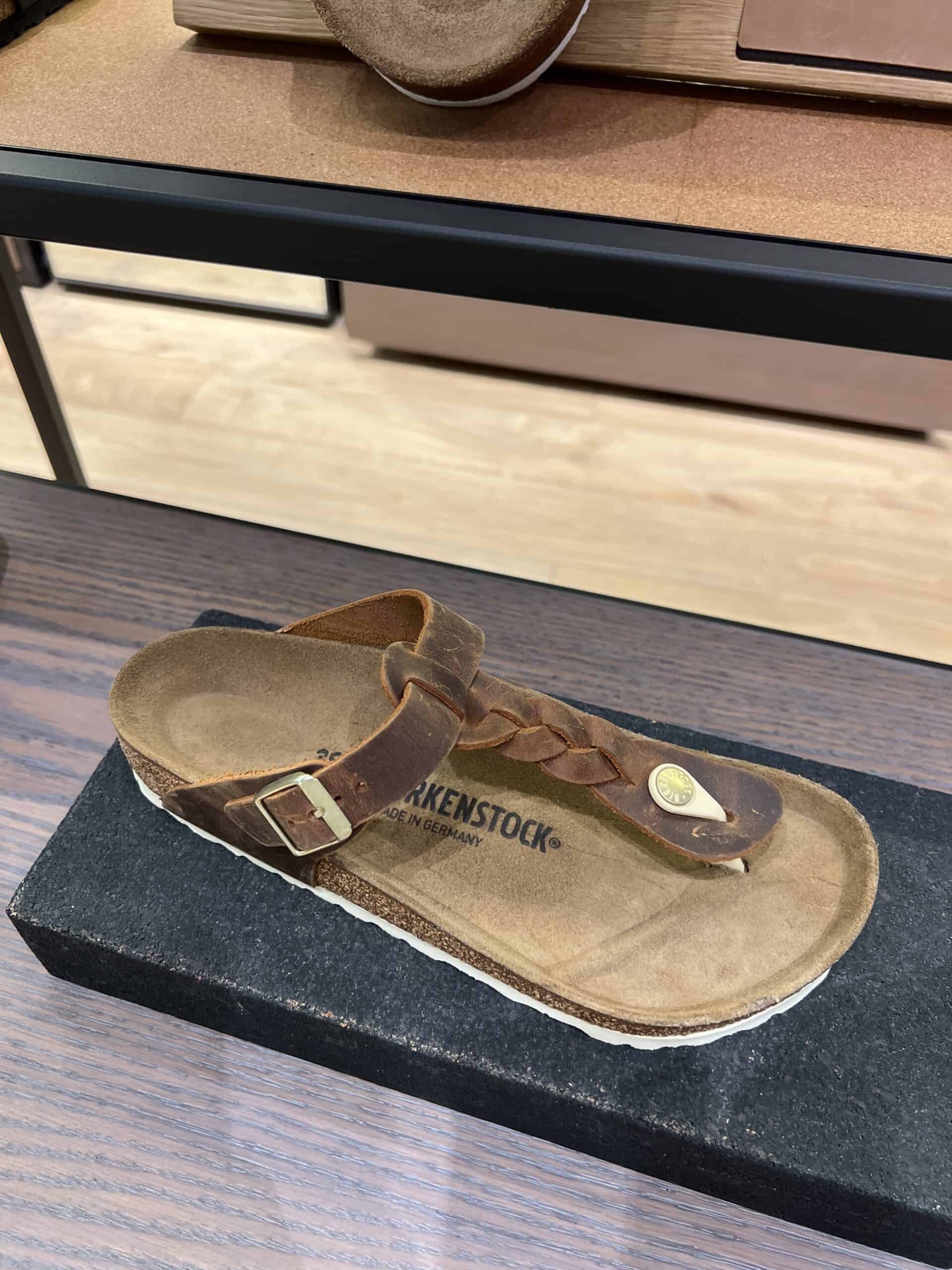 retail women ss23 flat sandals toe crepe soles anatomic leather brown birckenstok