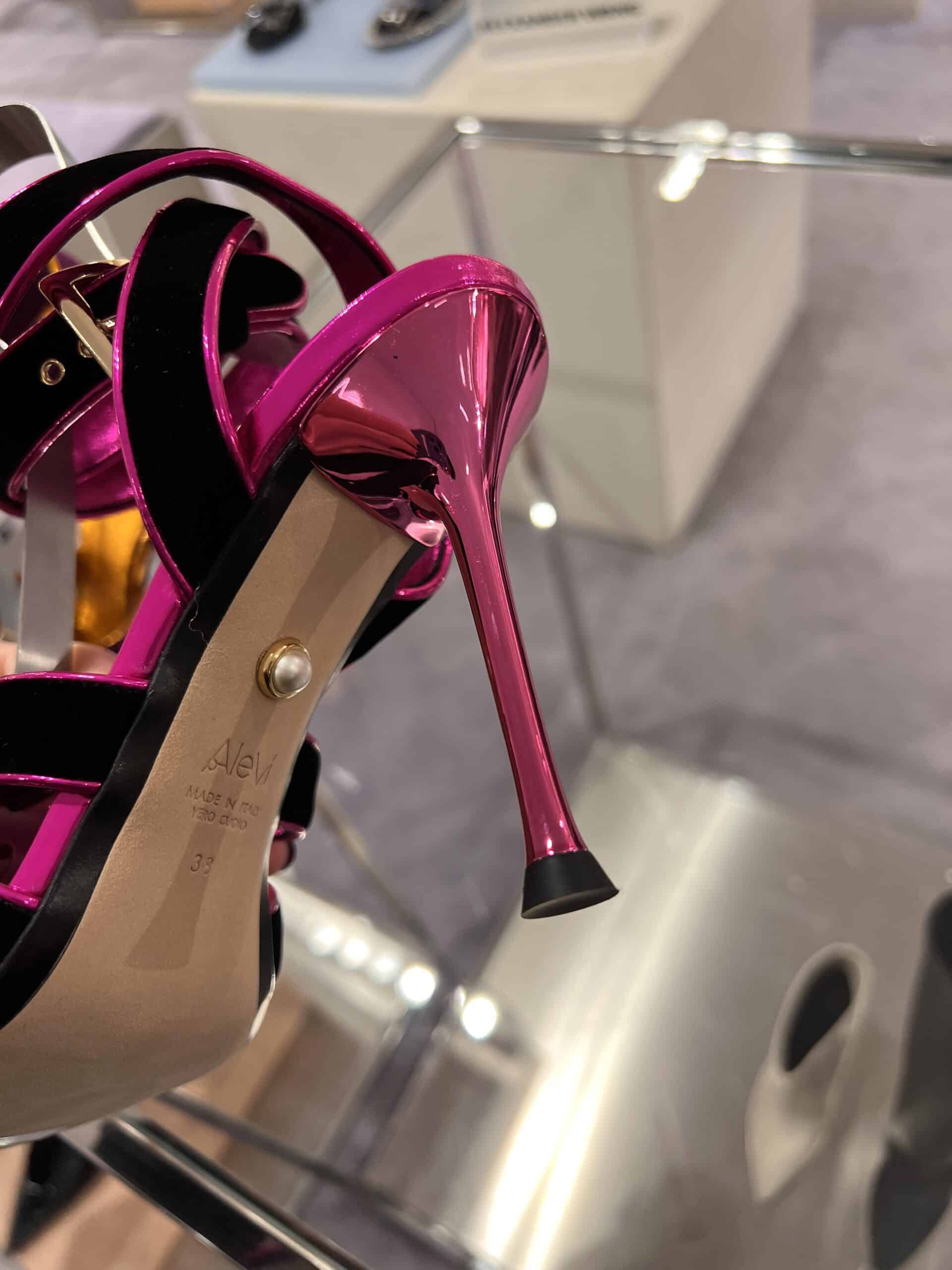 retail women ss23 party sandals strappy lace up leaftoe leather metallics velvet black burgundy orange pink alevi 2