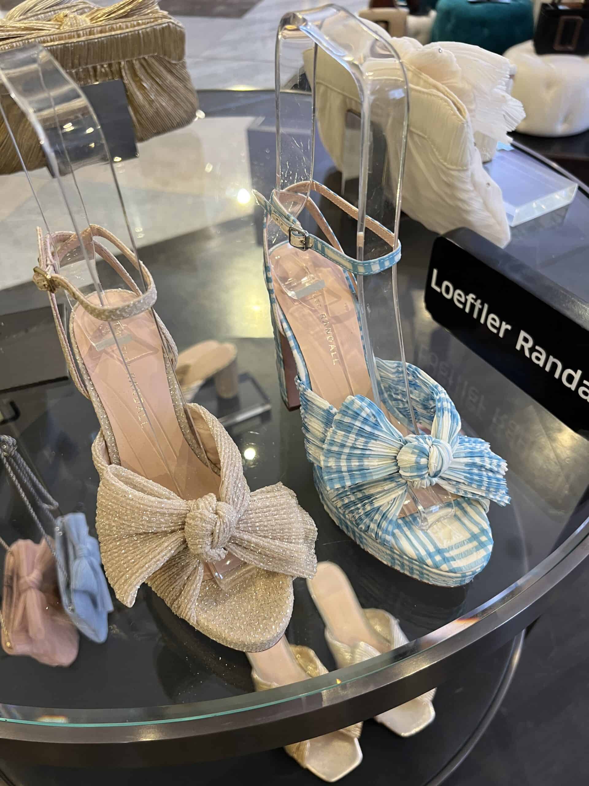 retail women ss23 sandals platform naturals prints checks bows beige blue loeffler randal
