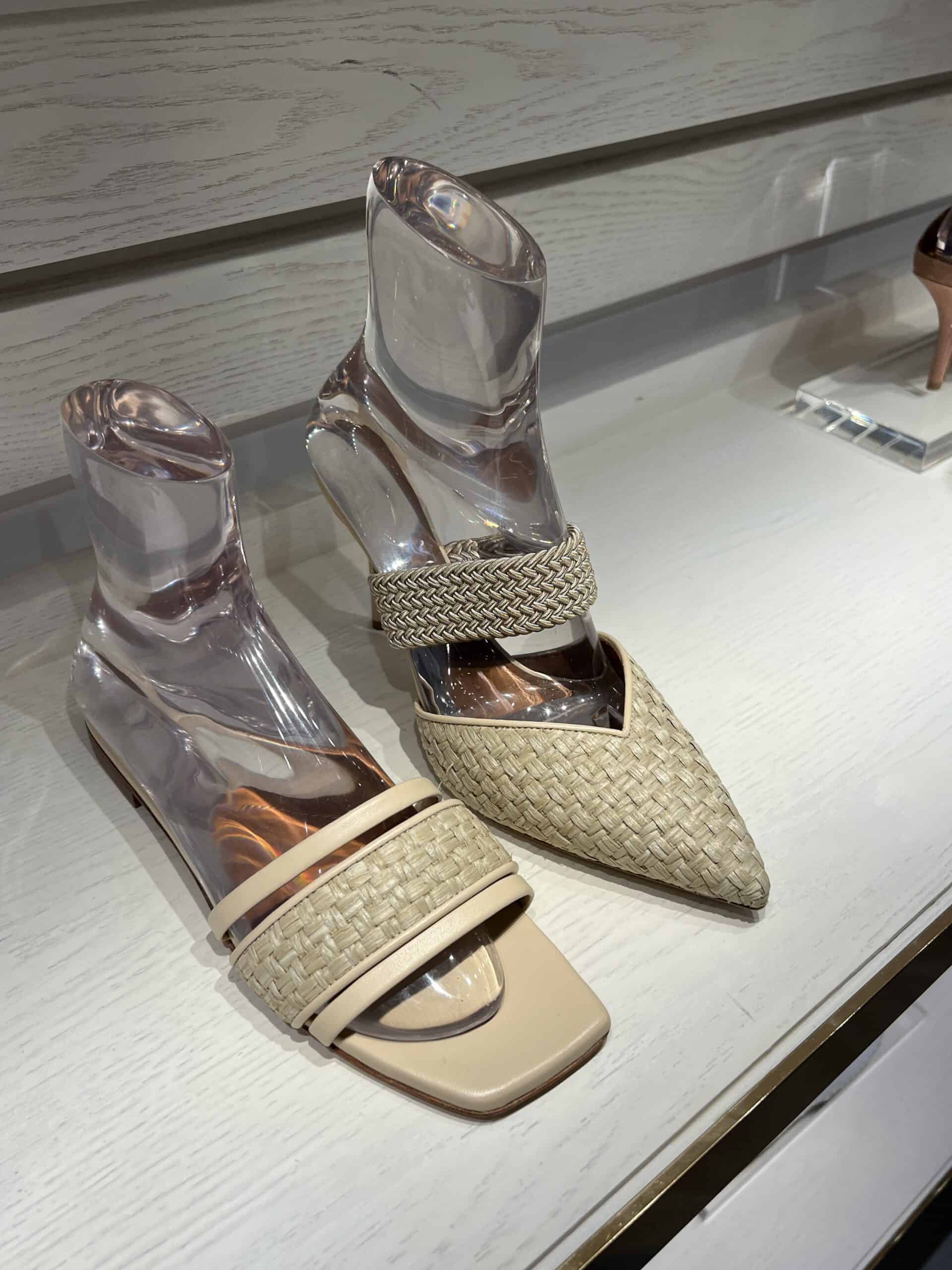retail women ss23 scarpins mule flat sandals slide leather naturals beige 1