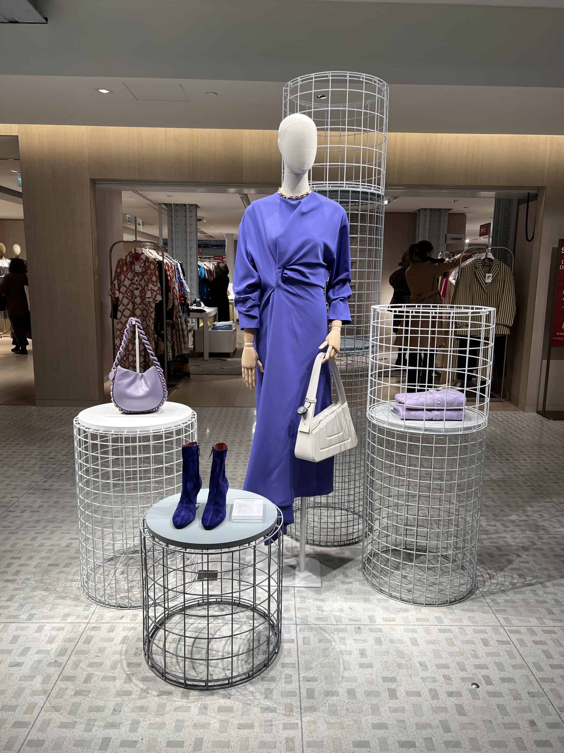 6 retail women ss23 clothes socks booties suede blue purple samaritaine VM