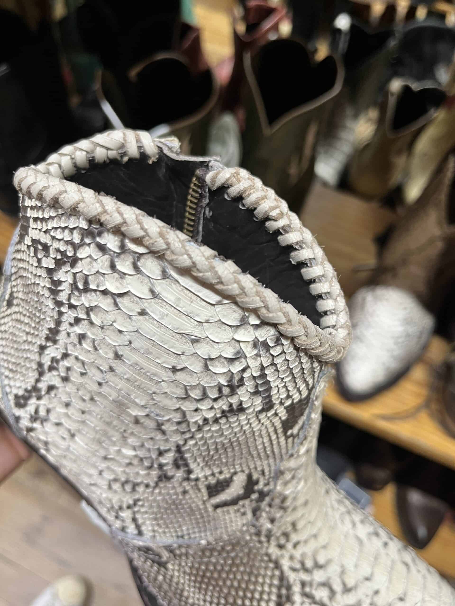 retail women ss23 western booties block heels leather prints animalier beige allens boots 2